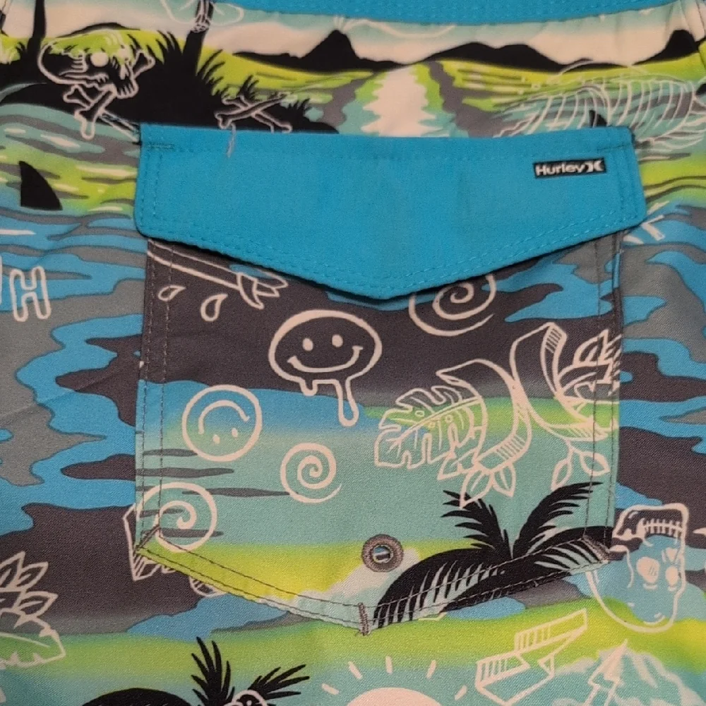 Hurley Oceanic Palm Print Board Shorts